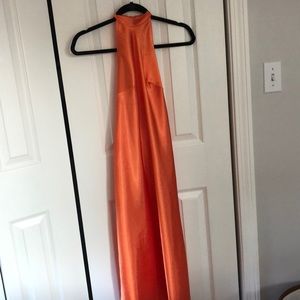 High neck orange bebé dress